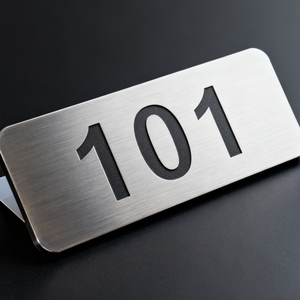 Targa in Acciaio Inox per Esterni, Numero Civico Inciso per Hotel e Case - Product Image 2