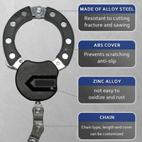 Serrure de vélo vente directe d'usine accessoires de vélo durables antivol sécurité moto nouvelle sécurité serrure de vélo serrure de Scooter
