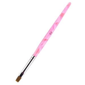 KADS <b>Nail</b> Brush Pen UV Gel Painting BrushNail Flat Crystal Brush 4 6 8 Sizes Nylon Bristle Pink Handle <b>Nail</b> Art Painting Tool - Product Image 4