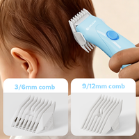 Alat Cukur Rambut Keramik Ramah Autisme, Rendah Kebisingan, Tahan Air IPX6, Bertenaga Baterai, Pisau Aman untuk Anak-Anak Sensitif