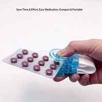 Distributeur et extracteur de pilules portable personnalisé pour la maison, gadget pour prendre les médicaments, séparateur de pilules, forme ovale, cadeaux promotionnels d'entreprise