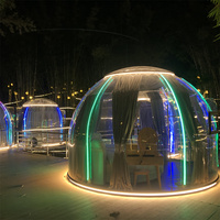 Maison complète 3M Pc en aluminium jardin Igloo verre dôme géodésique tentes d'exposition en aluminium à vendre maison à bulles