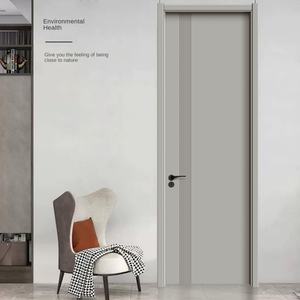 Modern wood-plastic leather door hot-selling waterproof fireproof polyvinyl chloride indoor forged door villa supermarket - Product Image 6