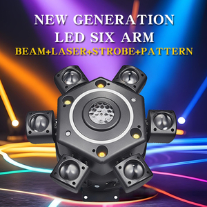 <span class=keywords><strong>2025</strong></span> <span class=keywords><strong>LED</strong></span> RGBW sáu cánh tay bảy trong một xoay Laser nhấp nháy di chuyển ánh sáng sân khấu đầu với điều khiển DMX IP65 được xếp hạng cho các quán bar đám cưới - Product Image 5