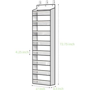 8 Tier Over The Door Hat Rack For Baseball Caps Holds Up To 120 Caps Large Capacity Hanging Storage Organizer <b>White</b> - Product Image 2