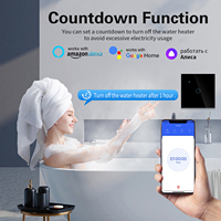 Interruptor Inteligente WiFi Tuya de Alta Potencia 40A 8000W con Panel Táctil de Vidrio ABS para Calentador de Agua y Caldera, Control Remoto, Smart Life, Duradero