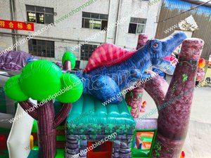 Juego Inflable de Obstáculos con Forma de Dinosaurio, Casa de Brinco Inflable para Exteriores, Tobogán Inflable con Obstáculos - Product Image 4