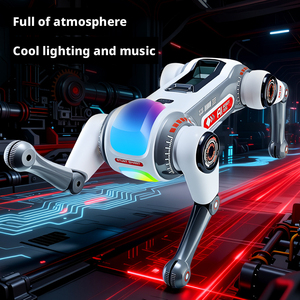 <span class=keywords><strong>Robot</strong></span> <span class=keywords><strong>Chien</strong></span> <span class=keywords><strong>Jouet</strong></span> Interactif en Plastique avec Lumières LED, Musique, Chant, Danse, Interaction Vocale, Programmable, Télécommande, Éducatif - Product Image 5