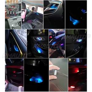 Juego de 4 Luces LED Decorativas para el Interior del Coche, Lámparas de Ambiente Universales para Automóviles, Iluminación para el Reposabrazos y la Manija de la Puerta - Product Image 2