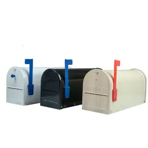 Kotak Surat Berdiri Kustom Modern Kotak Surat Logam Usa untuk Taman Rumah