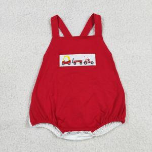 Romper de Verano para Bebé Niño con Bordado de Velero, Top Azul sin Mangas con Romper Burbuja a Rayas Verdes y Azules - Product Image 5