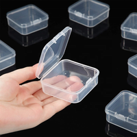 Mini boîtes de rangement, conteneurs vides en plastique transparent avec couvercle, à charnière, pour perles, fabrication artisanale de bijoux, bricolage, 6/48 pièces