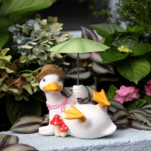 En gros Polyrésine Animal Sculpture Artisanat Dessin Animé Résine Canard Ornement Décoration pour <span class=keywords><strong>Jardin</strong></span> pour Jardinier <span class=keywords><strong>Statue</strong></span> - Product Image 2