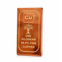 Barre de cuivre de haute pureté 1 kg, prix de la barre de lingot pour collection