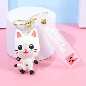 Gato llavero accesorios para bolso encantos muñeca llavero mujer Gabbys <span class=keywords><strong>casa</strong></span> <span class=keywords><strong>de</strong></span> <span class=keywords><strong>muñecas</strong></span> coche llavero - Product Image 5