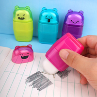 Taille-crayon mignon avec gomme double fonction, fournitures scolaires créatives pour enfants, cadeau original, article de papeterie en gros OEM