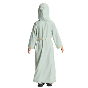 <span class=keywords><strong>Abbigliamento</strong></span> Islamico alla Moda, Abito Lungo con Cappuccio e Lacci per Bambine, Abaya Musulmana per Ragazze - Product Image 6
