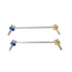 Double-End Surgical <b>Drill</b> <b>Guide</b> Sleeve Set With Blue And Gold Knobs For Orthopedic Procedures - Product Image 1