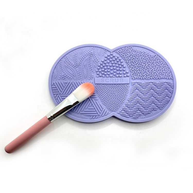 Двойные круги силиконовый мульти приспособление для очистки косметических кистей коврик Косметические кисти для макияжа стиральная машина с присасывательный диск