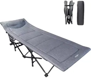 2024 High quality camping portable metal modern folding sofa bed folding bed frame folding single metal bed frame bedroom