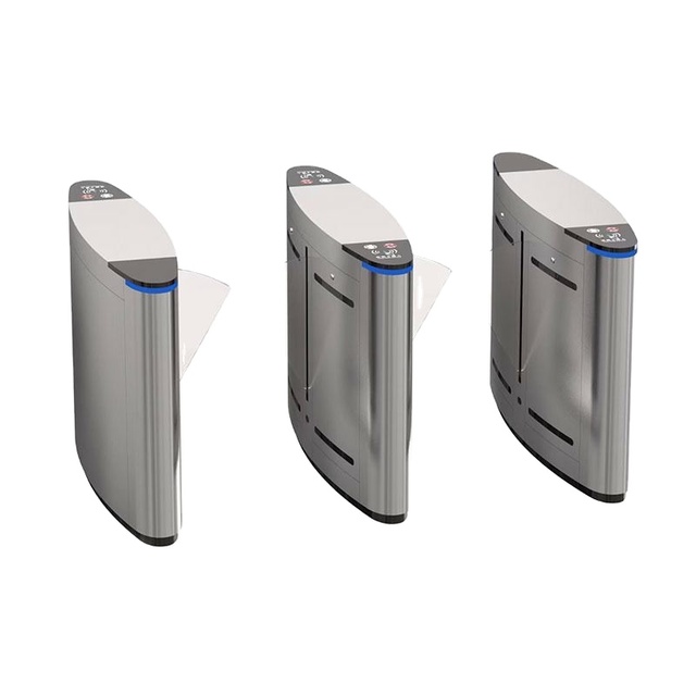 304 Stainless Steel Swing Barrier Turnstiles Gate with Secure RFID Access Control & Reader