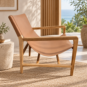 Fauteuil inclinable manuel en teck pour extérieur avec pieds coniques, design contemporain, mobilier de jardin durable - Product Image 3