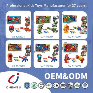 Chengji pistolet <span class=keywords><strong>de</strong></span> lancement aérien enfants jeu <span class=keywords><strong>de</strong></span> tir à la cible bricolage dinosaure pistolet à air doux jouet avec <span class=keywords><strong>balle</strong></span> molle - Product Image 6