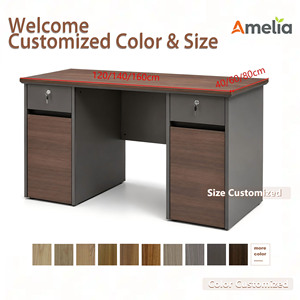 Escritorio de Oficina Moderno, Escritorio de Computadora de Lujo con Superficie de Alto Brillo, Diseño Ergonómico con Estante y Cajón para Oficina en Casa o Sala de Estudio - Product Image 3