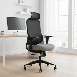 Silla de Oficina Ejecutiva Giratoria de Malla Contemporánea, Económica y Cómoda, con Diseño Ergonómico, Reposabrazos Ajustables, 4 Niveles de Elevación a Gas y Reclinable - Product Image 3