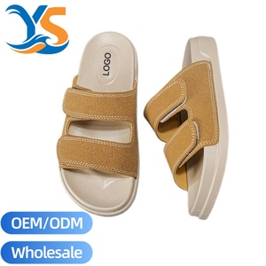 Pantoufles personnalisées OEM/ODM avec empeignes en velcro pour hommes, pantoufles personnalisées avec logo pour femmes, pantoufles en EVA de haute qualité avec logo personnalisé - Product Image 1