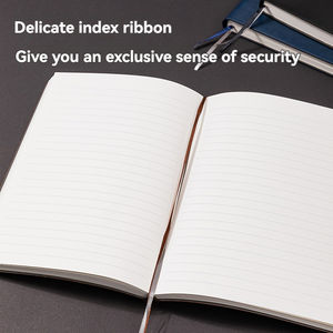 Carnet d'école en cuir rétro noir Deli 22264, carnet d'affaires en PU, 25K, 120 feuilles, bloc-notes épaissi, 48 pièces par carton - Product Image 4