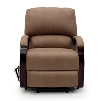 Geeksofa Chaise inclinable électrique avec main courante en bois massif pour les personnes âgées et les patients.