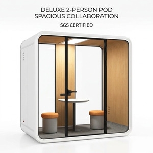 Cabine acoustique portable de luxe pour 2 personnes, studio d'enregistrement, salle de conférence vidéo, salle de <span class=keywords><strong>streaming</strong></span> insonorisée mobile SGS - Product Image 1