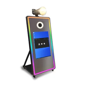 Touch Screen Mirror Booth Picture Selfie Photobooth Magic Mirror Photo Booth With Camera And Printer Kiosk