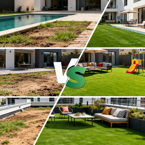 <span class=keywords><strong>Gazon</strong></span> artificiel, surface d'apparence naturelle, toucher doux, fil PE, approvisionnement <span class=keywords><strong>en</strong></span> vrac pour l'aménagement paysager des jardins - Product Image 3