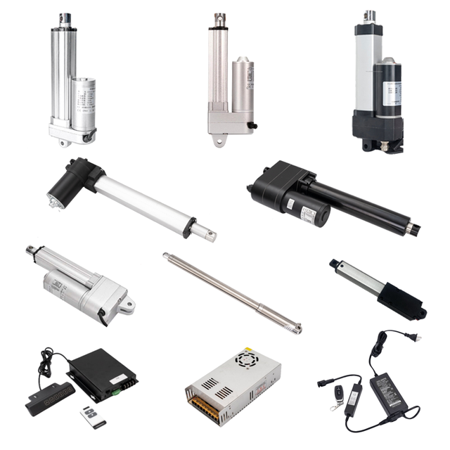 Hall Synchronous Control 12000N High Strength Brush Motor Electric Linear Actuator IP67 Automatic Storage Cabinets Boat Fan