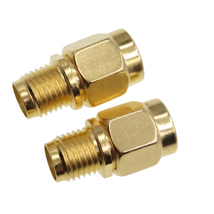 Bulkhead Waterproof Adaptor Gold Plated SMA Male to Sma Female Pin Brass <b>Adapter</b> 50 Ohm Nickel,gold Microwave,rf RY-03249 CN;JIA - Product Image 3