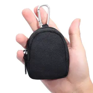 Esportes ao ar livre personalizados Portable Circular Durable Small Wallet Circular Parts Fone de ouvido Key Coin Case Protective Bag