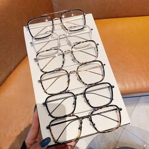 Gafas de Computadora con Marco Metálico y Doble Puente Cuadrado, Anti Luz Azul, Moda 2022, para Mujer - Product Image 2