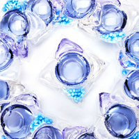 Perles de lessive florales à cinq cavités OEM/ODM, longue durée d'action sans irritation.