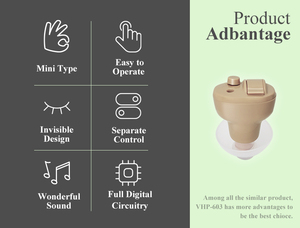 Tai nghe <span class=keywords><strong>mini</strong></span> vô hình trong tai, máy trợ thính, hỗ trợ cho người bị giảm thính lực nhẹ, dành cho người khiếm thính, máy trợ thính, Appareils Auditifs - Product Image 2