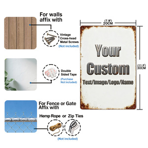 Letrero Metálico Personalizado con Diseños de Animales Vintage, Decoración de Pared Retro con Impresión UV <span class=keywords><strong>para</strong></span> Pub, Hogar, Baño, Póster de Hojalata - Product Image 6