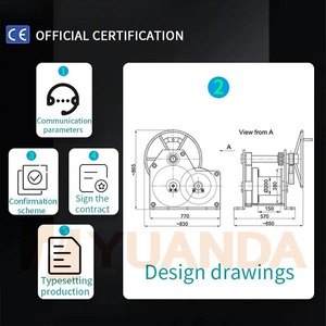 יד כננת עגינה הימית כננת ידנית 5 טון 1 טון 2 טון 3 טון גבוהה קיבולת מתיחה קבוע חוט חבל יד כננת - Product Image 5