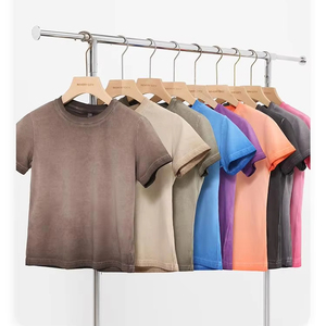เสื้อยืดสตรีทแวร์สั่งทำขายส่ง เสื้อครอปท็อปทรงหลวม คอกลม เสื้อยืดฤดูร้อนทรงเข้ารูป เซ็กซี่ สำหรับผู้หญิง - Product Image 1