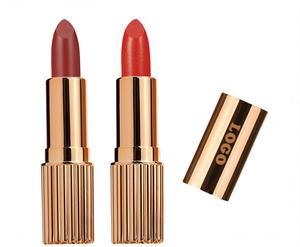 Lápiz Labial Brillante en Tubo Dorado con Logotipo Personalizado, Marca Privada, Vegano, Cruelty Free, Crema Aterciopelada, 24 Colores, Bálsamo Labial Mineral Brillante - Product Image 1