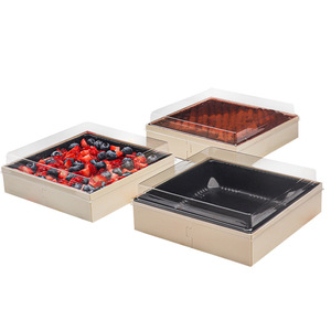 Holesale ustom OGO iogo iodegradable akery ackackaging ushi essert INI ancake onut ackaper ackaging Ox o iramisu ox - Product Image 3