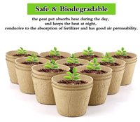 Vente en gros de transplanteur de fibres végétales biodégradables EG Plateau Pâte à papier Fleur Plante Pots de tourbe Semis Léger Durable