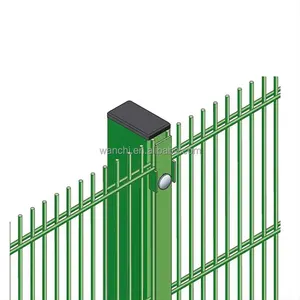 2024 Hot Sales Germany Double Rod Mat PVC Coated Double Fence Twin Wire Panel Fence For Garden