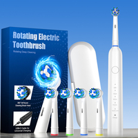 Brosse à dents rotative-oscillante Langie 2026, étanche IPX7, 5 modes, poils souples Dupont, blanchiment des dents, autonomie de 30 jours