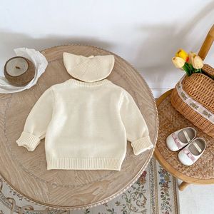 เสื้อแจ็กเก็ตถักลายเชอร์รี่สำหรับเด็กผู้หญิงเสื้อโค้ทแขนยาวสำหรับทารกผ้าคอตตอนสำหรับฤดูใบไม้ร่วงโลโก้ตามสั่ง - Product Image 6